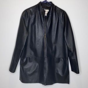 Chadwick’s Black 100% Leather Coat